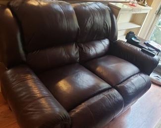 LEATHER SOFA AND LOVE SEAT 395.00