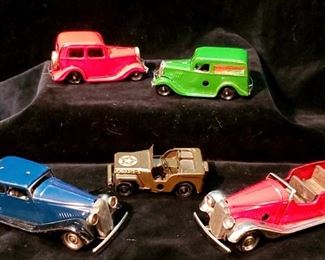 Vintage Minic Wind Up Cars