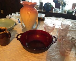 Hull pottery and depression glass