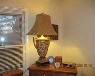 Large embossed lamp