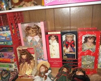New in boxes dolls