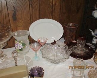 Lots of glassware and crystal