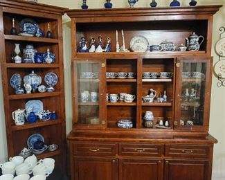 Handcrafted Display Cabinets/ Blue Willow & similar styled China