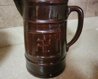 Swastika Pottery - when swastika was considered a welcome symbol - so VERY old!