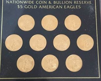 Nationwide Coin Bullion Reserve $5 Gold American Eagles