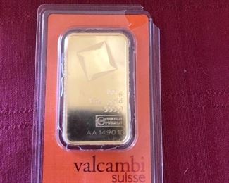 Valcambi Suisse 100g Fine Gold 999.9 CHI