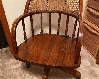 Cane back office chair