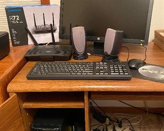 HP computer, monitor, modem, keyboard & speakers