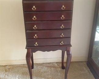 Silverware or jewelry cabinet