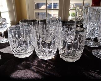 7 Pc Waterford Rock Glasses.  Other miscellaneous Waterford pieces available.