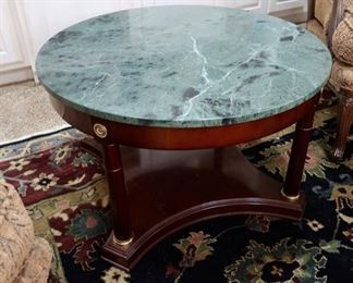 Marble Top Round Coffee Table - Bombay Style 