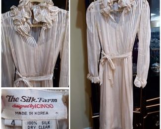 Vintage 100% Silk Dress - The Silk Farm - Size 4