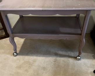 rolling two tier table