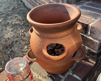 clay strawberry planter
