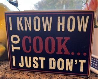 kitchen sign