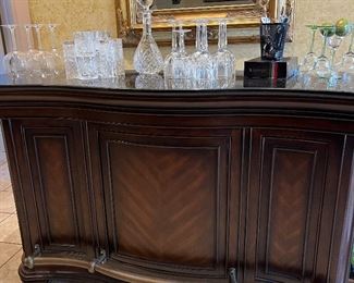 serving bar with foot rail