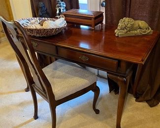 small footed two-drawer desk