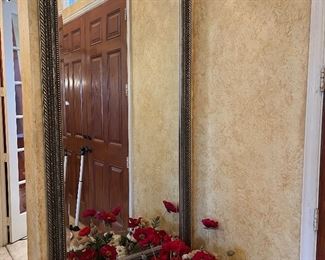 very large rectangular mirror, two matching