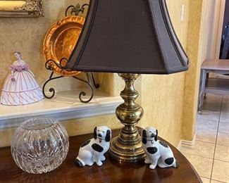 table lamp and figurine