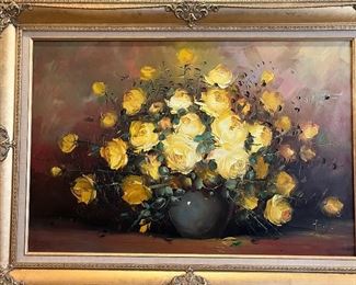 framed oil painting