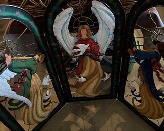 Angel fireplace screen