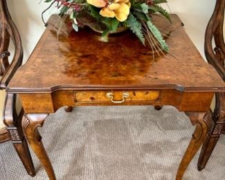 Vintage Southampton burlwood side table