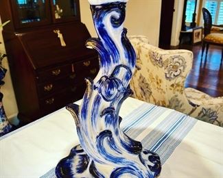 Tall flow blue pedestal