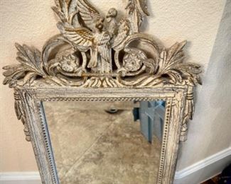 Off-white carved mirror
