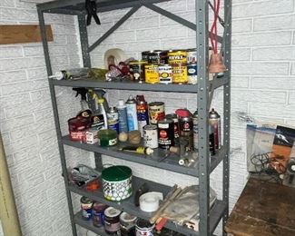 Metal Shelving Rack & Supplies/Paint 
