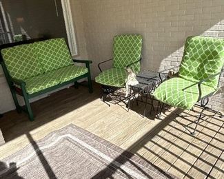 Nice patio set three-piece with small tables, nesting tables