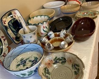 We have lots of pottery bowls, some old, some newer..