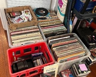 Records, 33s & 45s, cds, dvds, a few pc games