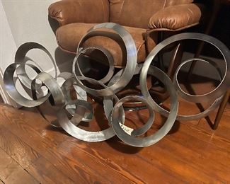 C. Jere Continuity brushed stainless steel wall sculpture