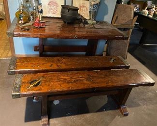 Table & Benches made from Ship in Savannah Ga
