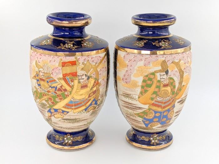 Oriental Moriage Vases 