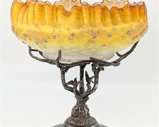 Cased Glass Brides bowl