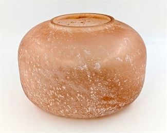 Texture art glass bowl