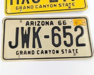 Vintage AZ License plates