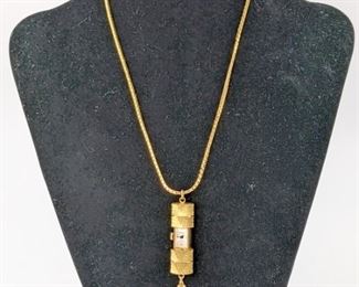 Monet Ritma watch pendant necklace