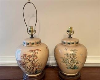 Asian Inspired Matching Lamps