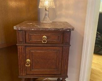 Marble Top Bedside Table