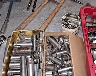 Finishing Hammers,  Large Variety of Assorted Sockets