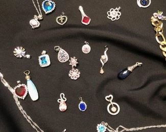 Jewelry: Amethyst, Topaz, Citrine, Silver and More  (Many more bins of jewelry not pictured)