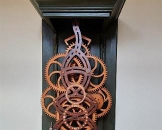 Intricate hand carved clock. Amazing detailing. Unfinished as working clock, but beautiful for display or adding the workings on your own.
