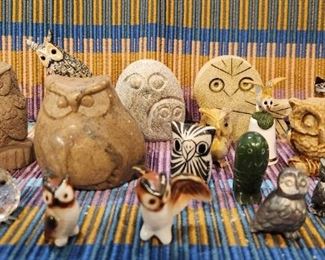 Small owls. Part of a large collection of owls 