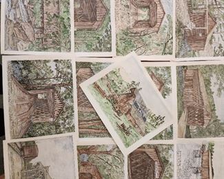 Ralph J Mitchell prints 1970's Georgia 25+ scenes available. $10 each.
