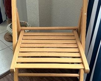 2 Wooden Folding Chairs