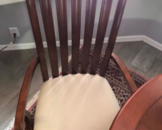 One of six chairs to dining table