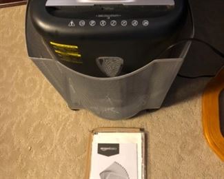 Paper shredder, basket and paper helpers $25