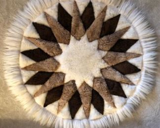 Hand made alpaca rug 40”
$75